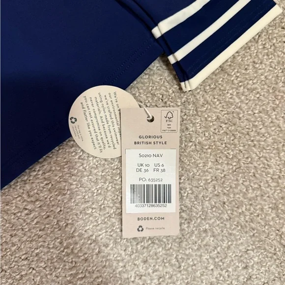 Boden Women's Navy Rash Guard NWT - Picture 4 of 5
